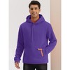 Lars Amadeus Men's Pullover Solid Long Sleeves Hooded Sweatshirts with Pocket - 3 of 4