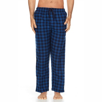 Microfleece Men’s PJ Plaid Pajama Pants with Pockets, Sizes Up to 3X