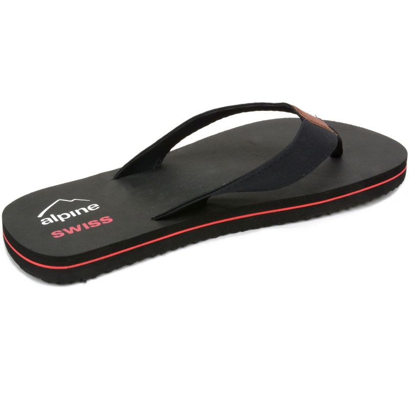 Alpine Swiss Mens Flip Flops Beach Sandals Lightweight EVA Sole Comfort Thongs, 3 of 7