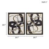 Fisfet Gold Foil Abstract 2-piece Framed Canvas Wall Art Set - 2 of 4