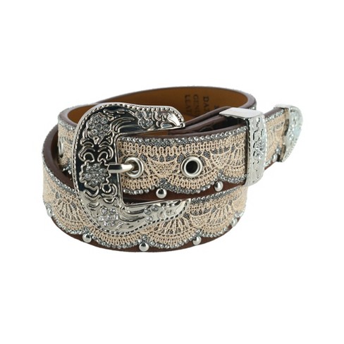 Nocona Belt Co Girl's Western Horse And Rhinestone Belt : Target