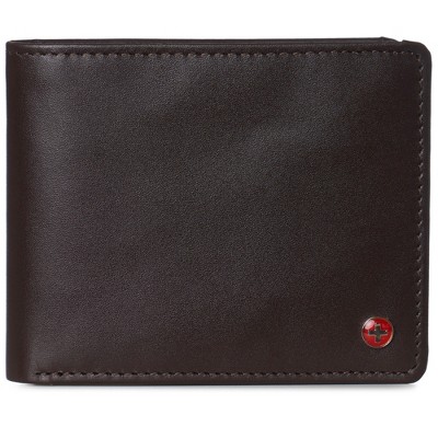 Alpine Swiss Mens Rfid Protected Nolan Leather Wallet Center Flip ...