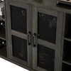 Wine Bar Cabinet for Liquor Glasses Industrial Coffee Cabinet with Wine Rack Sideboard Buffet Cabinet for Dinning Room Living Room Dark Gray - 4 of 4