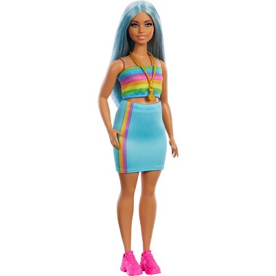 Barbie fashionista rainbow discount hair