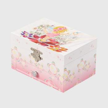 Mele & Co. Ashley Girls' Musical Ballerina Fairy and Flowers Jewelry Box - Pink