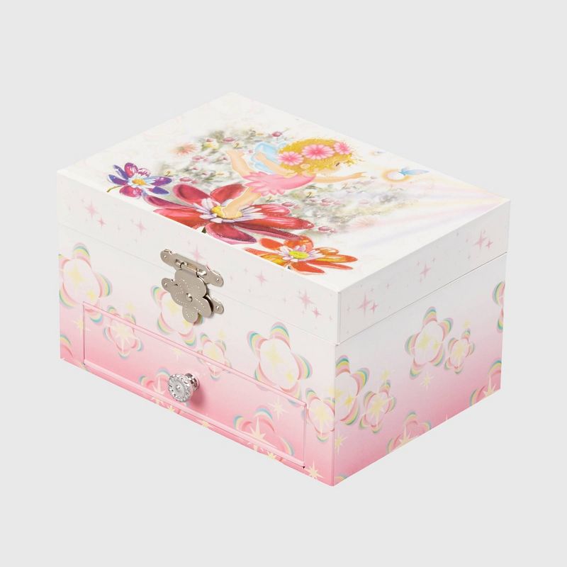 Mele &#38; Co. Ashley Girls&#39; Musical Ballerina Fairy and Flowers Jewelry Box - Pink, 1 of 8