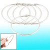 Unique Bargains Document Key Loose Leaf Bundle Book Rings Keyrings Metal Binder Clips 3x3x0.1inches Silver 5 Pcs - 2 of 3