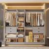 Besiost 80-In Closet System Set with Wood Drawers, Freestanding Closet Organizer with Clothes Rack - 3 of 4