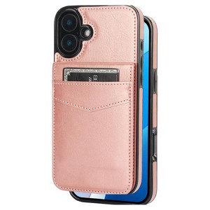 Entronix Case Compatible with iPhone 17 - [6 Slot Card Holder] Slim Leather Wallet - 1 of 4