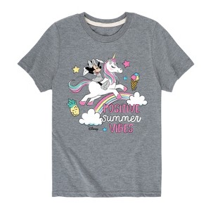 Boys' - Disney - Positive Summer Vibes Short Sleeve Graphic T-Shirt - 1 of 4