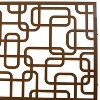PAGED Decorative Screen Modern Partition Panel, Metal Fence Privacy Screen with Hollow Rectangular Pattern for Garden Room Divider, 76" H×48" W - 4 of 4