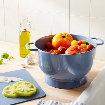 4qt Plastic Colander Blue - Figmint&#8482;