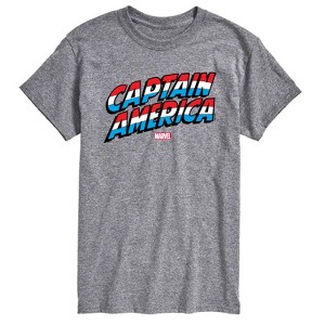 Men's - Marvel - Captain America Logo Type Print Short Sleeve Graphic T-Shirt - 1 of 4