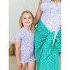 RuffleButts Girls Short Sleeve UPF50+ One Piece Rash Guard - 4 of 4