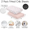 Sweet Jojo Designs Girl Fitted Crib Sheets Set Butterfly Blush Pink and Purple 2pc - 4 of 4