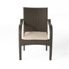 PAGED Wicker Outdoor Chairs Outdoor Dining Chairs with Iron Legs for Patio, Garden, Lawn - 3 of 4