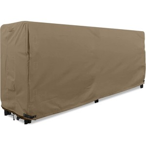 KHOMO GEAR 8-Foot Log Rack Cover – Heavy Duty Waterproof Firewood Storage Protector – Brown – Fits 8ft Log Racks, Durable Outdoor Cover for Firewood - 1 of 4