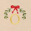 Linum Home Textiles Christmas MISTLETOE MONOGRAM - Embroidered Luxury 100% Turkish Cotton Hand Towels (Set of 2) - 3 of 3