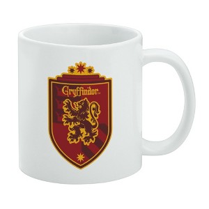 Harry Potter Gryffindor Plaid Sigil Ceramic Coffee Mug, Novelty Gift Mugs for Coffee, Tea and Hot Drinks, 11oz, White - 1 of 4