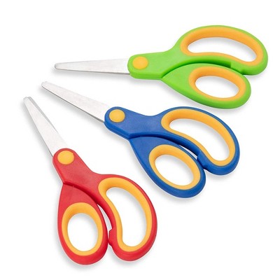 24-Pack Bulk Blunt Tip Scissors for Kids, School, Classroom, and Crafts - Assorted Colors, 5 inches