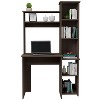 NicBex Home Office Desk 38.7" W Modern Writing Desk with 5-Tier Open Storage Bookshelves and Wooden Frame for Office, Study, Living Room - 2 of 4