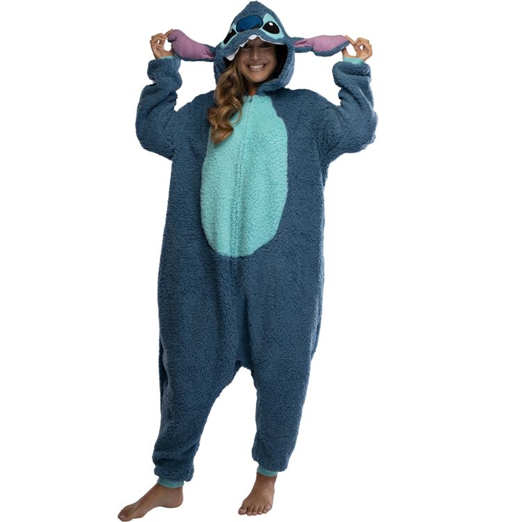 Disney Lilo & Stitch Unisex Adult Stitch Kigurumi Cosplay Costume Fleece Union Suit, 3 of 7