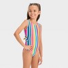 Girls' Playa Striped One Piece Swimsuit Set - Cat & Jack™ - 2 of 4