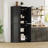 Kitchen Pantry Cabinet, Freestanding Pantry Storage Cabinet with Doors and Shelves, 70" Tall Cupboard Cabinet for Bathroom, Dining Room - 2 of 4