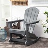 Outsunny Outdoor Rocking Chair, HDPE Adirondack Porch Rocker Chair for Garden, Patio - 3 of 4