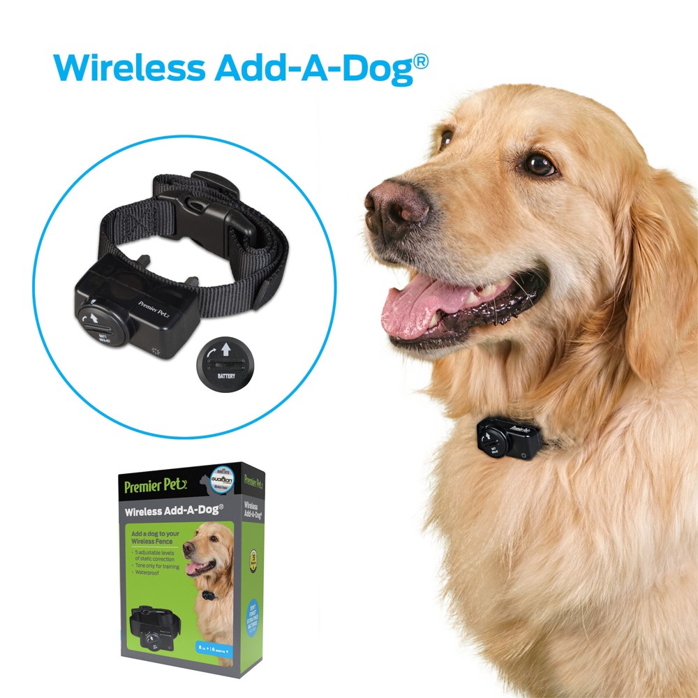 Photos - Collar / Harnesses Premier Pet Adjustable Wireless Add-A-Dog Collar - Black