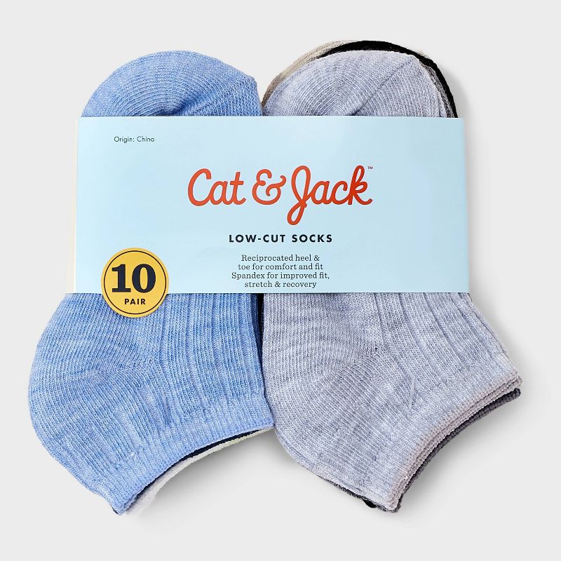Toddler 10pk Low Cut Socks - Cat & Jack™, 3 of 5