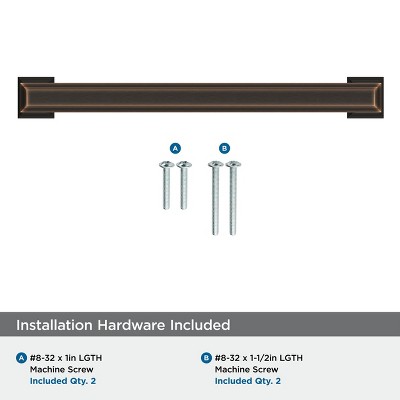 Oil Rubbed Bronze 7-Inch Modern Cabinet Pull with Mounting Hardware