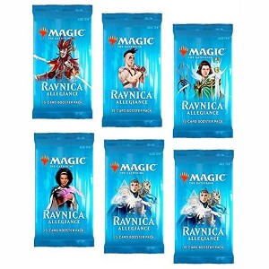 Magic The Gathering 6 (Six) Booster Packs of Magic: The Gathering: Ravnica Allegiance (6 Pack - RNA Booster Draft Lot) - 1 of 4