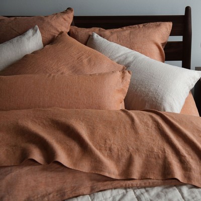 Putty Heather 100% French Linen Standard Pillowcase Set