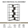 7-Tier Bookcase Home Office Bookshelf, L-Shaped Corner Bookcase with Metal Frame, Industrial Style Shelf with Open Storage, MDF Board-The Pop Home - 4 of 4
