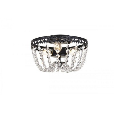 Elegant Lighting Kylie 10 inch flush mount in black