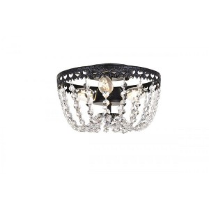 Elegant Lighting Kylie 10 inch flush mount in black - 1 of 4