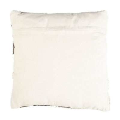 Gareth 20'' Gray and Beige Wool Throw Pillow