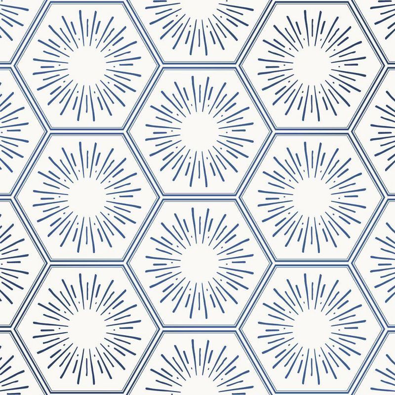 Tempaper Hello Sunshine Metallic Sapphire Peel and Stick Wallpaper, 1 of 8