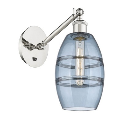 Vaz - 1 Light Arm Adjusts Up and Down Wall Sconce In Industrial Style-8.13 Inches Tall and 5.88 Inches Wide