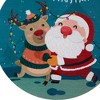 Northlight Santa and Reindeer "Merry Christmas" Disc Ornament - 8" - Blue and Red - 4 of 4