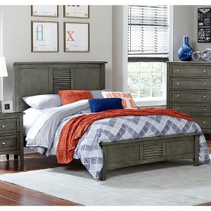 Full Size Wooden Platform Bed with Headboard for Bedroom - 1 of 4