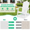 Costway Adirondack Chair HIPS Adirondack Chair with Cup Holder & Cushion Black/Green/Navy/Grey/White/Yellow - 4 of 4