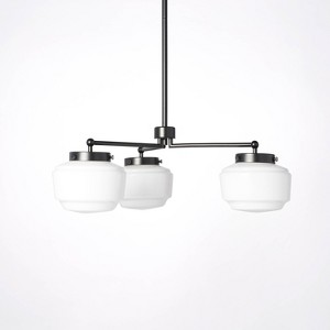 3-Arm Milk Glass Chandelier Ceiling Light - Hearth & Hand™ with Magnolia - 1 of 4