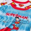 Toddler Boys' 4pc Superman Cotton Long Sleeve Pajama Set - Blue/White/Red - 3 of 4