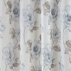 Habitat 100% PolyesterCamila Light Filtering Floral Faux Linen Grommet Curtain Panel 52" x 84" Blue - 3 of 4