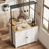 41" Kitchen Island with Storage, 1.2" Countertop Heavy-Duty Multi-Functional Kitchen Cart with 2-Tier Shelves - 2 of 4