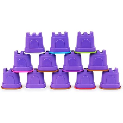 Kinetic Sand, 12-Pack Castle Containers, Multi-Color Play Sand for Party Favors, Goodie Bags, Sensory Toys for Kids Ages 3+