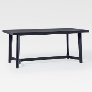 Walker Edison Modern Farmhouse Rustic Solid Oak Wood 70" Rectangle Dining Table - 1 of 4