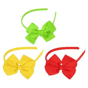 Unique Bargains Non-slip Fashion Bowknot Headband 0.35" Wide 3 Pcs - 1 of 4